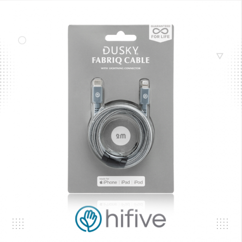 كابل Type C PD قماشي 2 متر من دسكي رصاصي