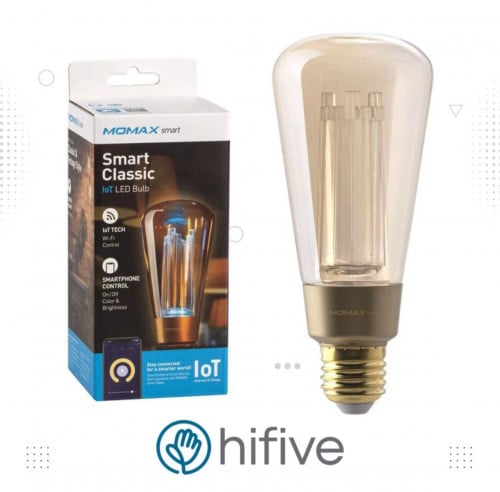 مصباح ليد موماكس ذكي IoT واي فاي 230 فولت - روز جولد وأزرق