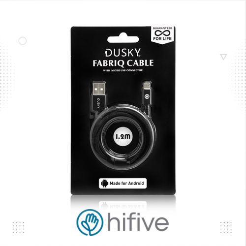 كابل مايكرو يو اس بي قماشي 1.2 متر من دسكي اسود