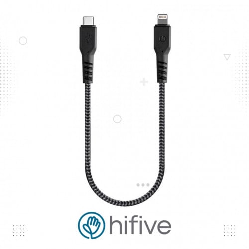 كيبل اينيرجيا تايب سي تو لايتننق 30 سم - اسود