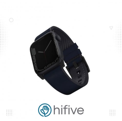 سوار ساعة ابل يونيك سترادين جلد مقاوم للماء مقاس 42/44/45 مم - ازرق