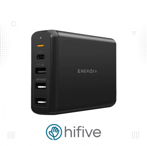 منصة شحن انيرجيا متعددة المنافذ بقوة 75 واط - اسود