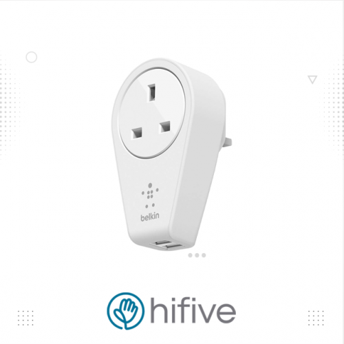 شاحن بوست اب بتصميم دوار بمدخلين يو اس بي مع مقبس كهرباء