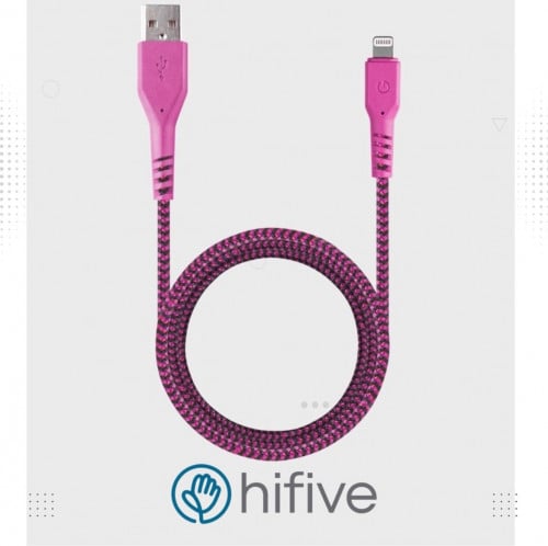 energea cable يو اس بي إلى لايتننق 1.5 متر - وردي