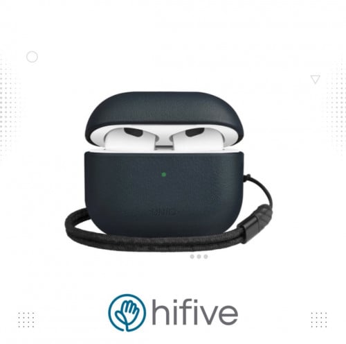 كفر حماية يونيك تيرا جلد للايربودز 3 - كحلي