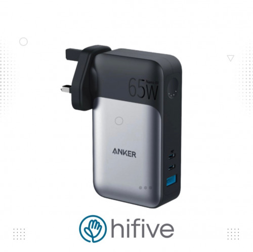 انكر 2 في 1 شاحن متنقل و شاحن جداري هايبرد بقوة 65 واط وسعة 10,000 ملي امبير