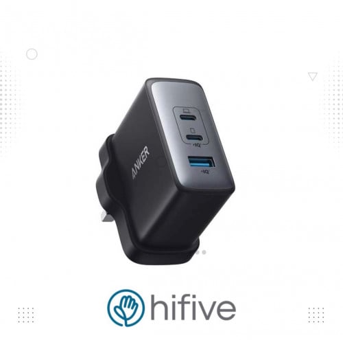 شاحن جداري انكر نانو الجيل الثاني بتقنية الجان الجيل الثاني بقوة 100 واط وثلاث منافذ - أسود