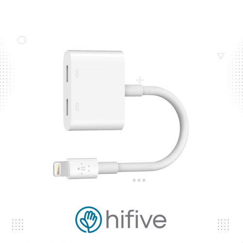 وصلة شاحن + سماعة للآيفون من بيلكن