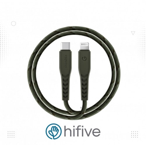 كيبل اينيرجيا نايلون فليكس تايب سي تو لايتننق 1.5 متر - اخضر