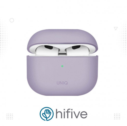 كفر حماية يونيك لينو سيلكون للايربودز 3 - لافندر