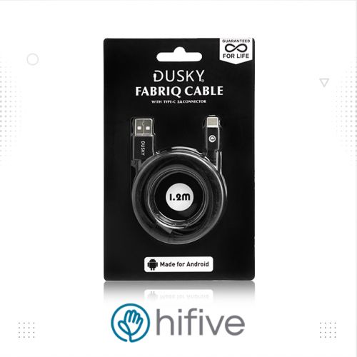 كابل Type C قماشي 1.2 متر من دسكي اسود