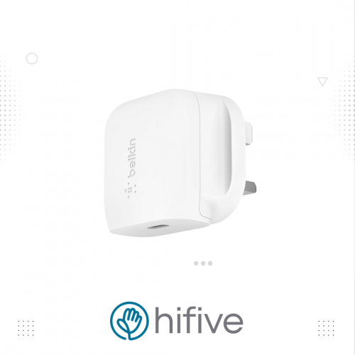 فيش جداري بلكن بمنفذ بي دي 20 واط - أبيض