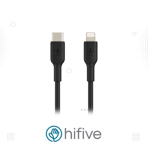 شاحن بيلكن لايتنينج تايب c للايفون 1متر - أسود