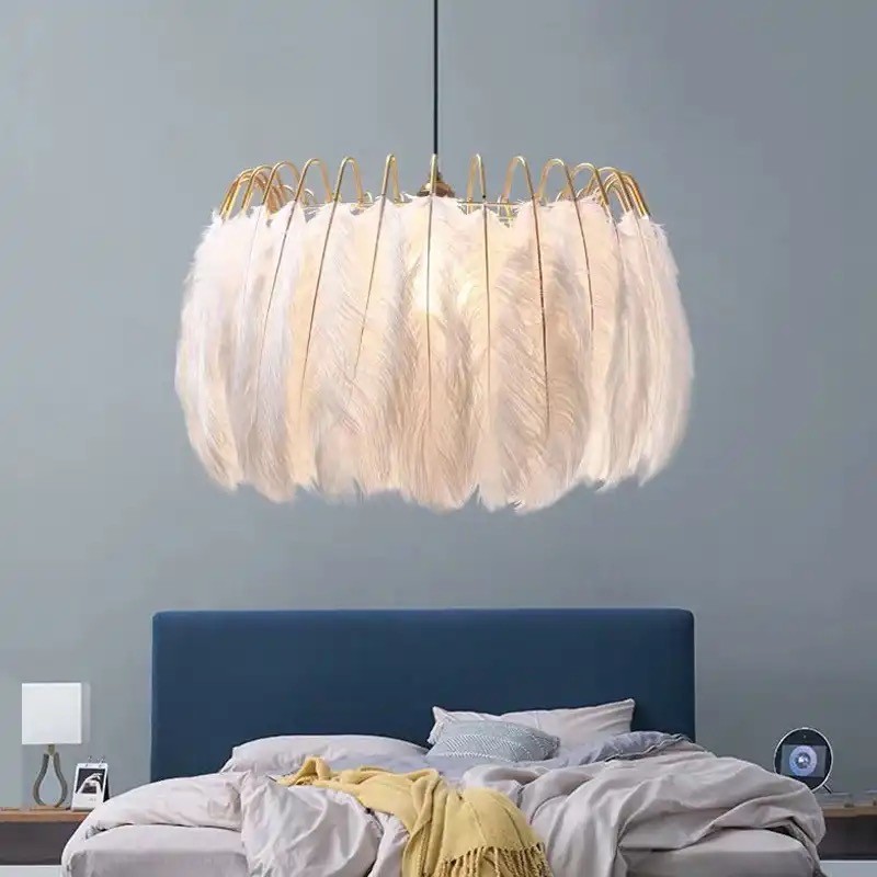 علاقي تصميم عصري من الريش مقاس 60 سم