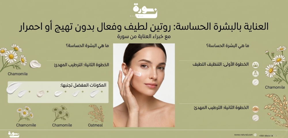 افضل روتين للبشرة الحساسة