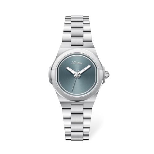 ساعة نسائي سكلوتي 9747 فضي ميناء تركوازي