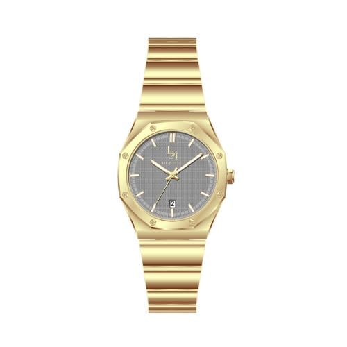 ساعة رجالي لويس ريفال 21022 ذهبي ميناء رصاصي