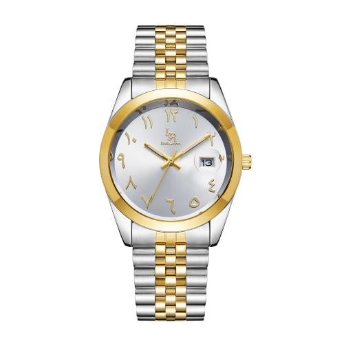 ساعة رجالي  لويس ريفال LR2415 لونين ذهبي ميناء ابيض