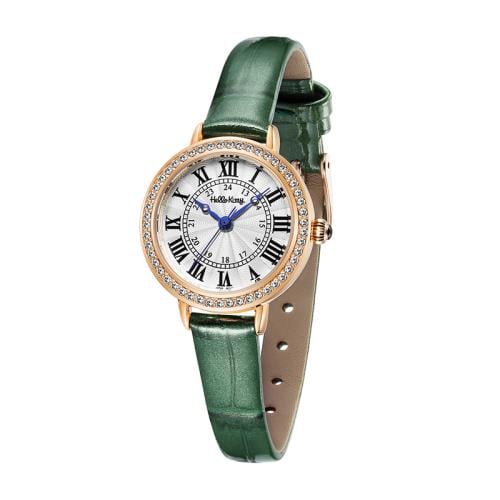 ساعة نسائي من هالو كيتي 21029 جلداخضر