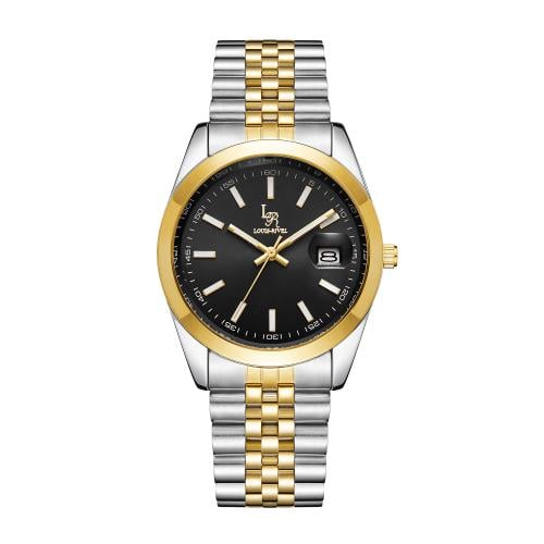 ساعة رجالي  لويس ريفال LR2411 لونين ذهبي ميناء اسود