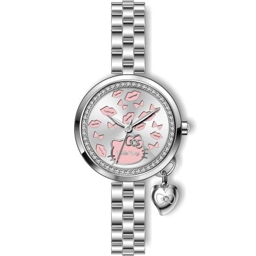 ساعة نسائي من هالو كيتي18026  فضي ميناء زهري