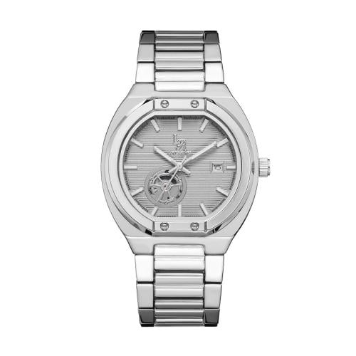 ساعة رجالي  لويس ريفال 3305 فضي ميناء رصاصي