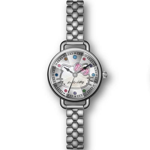 ساعة نسائي من هالو كيتي 18030  فضي كامل