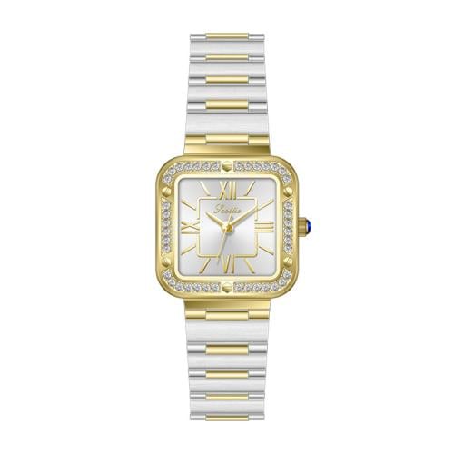 ساعة نسائي سكلوتي  9658 لونين ذهبي ميناء ابيض