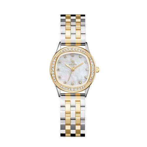 ساعة نسائي  لويس ريفال LR009 لونين ذهبي ميناء ابيض