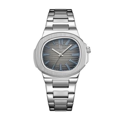 ساعة رجالي  لويس ريفال 3010 فضي ميناء رمادي