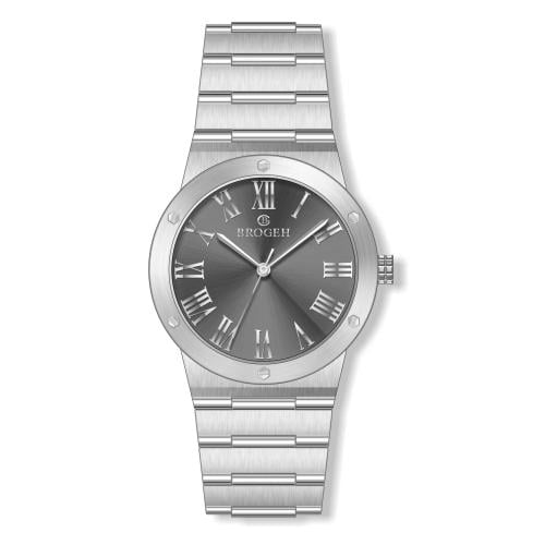 ساعة رجالي بروجيه 23008 فضي ميناء رصاصي