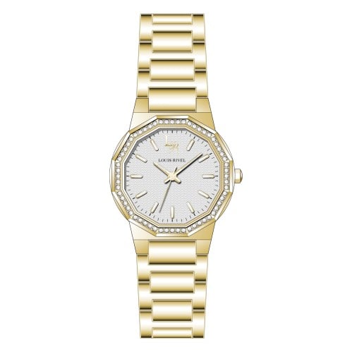 ساعة نسائي لويس ريفال 23018ذهبي ميناء ابيض