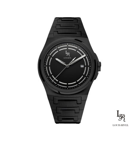 ساعة رجالي لويس ريفال 1215 اسود ميناء اسود