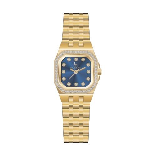 ساعة نسائي لويس ريفال 5763 ذهبي ميناء ازرق