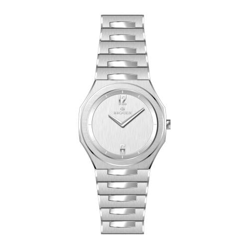 ساعة رجالي بروجيه 24004 فضي كامل