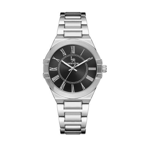 ساعة رجالي  لويس ريفال LR1207 فضي ميناء اسود