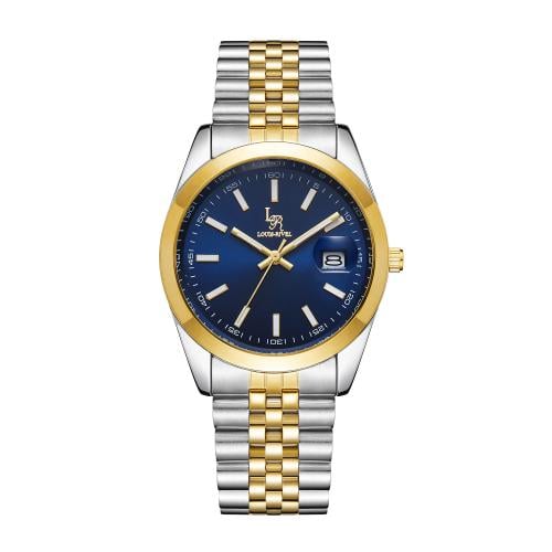 ساعة رجالي  لويس ريفال LR2411 لونين ذهبي ميناء ازرق