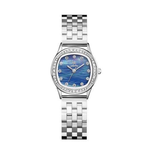 ساعة نسائي  لويس ريفال LR009 فضي ميناء ازرق موج