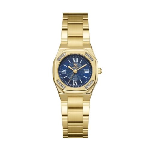 ساعة نسائي  لويس ريفال  2439 ذهبي ميناء كحلي