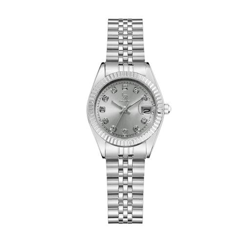 ساعة نسائي  لويس ريفال LR5004 فضي ميناء رصاصي