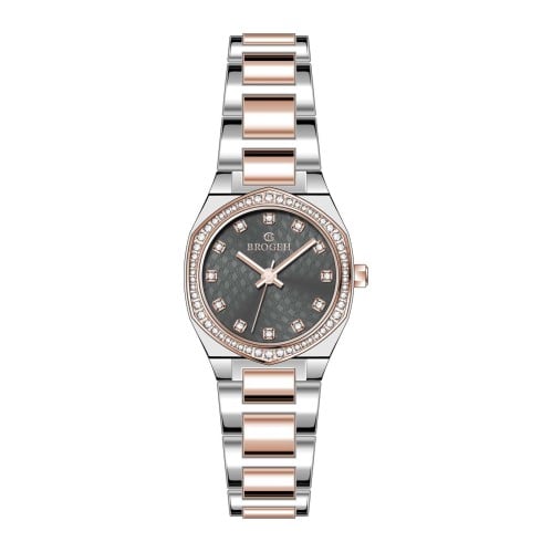 ساعةنسائي بروجيه 23001لونين نحاسي ميناء رصاصي