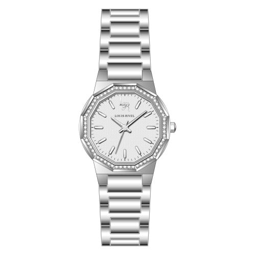 ساعة نسائي لويس ريفال 23018 فضي كامل