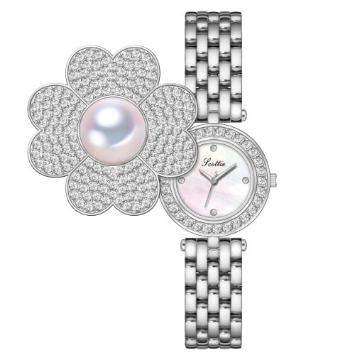 ساعة نسائي سكلوتي 9559فضي كامل