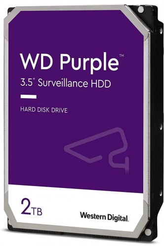 هارديسك داخلي 2 تيرا مناسب لكاميرات المراقبة  مقاس 3.5 WD PURPLE