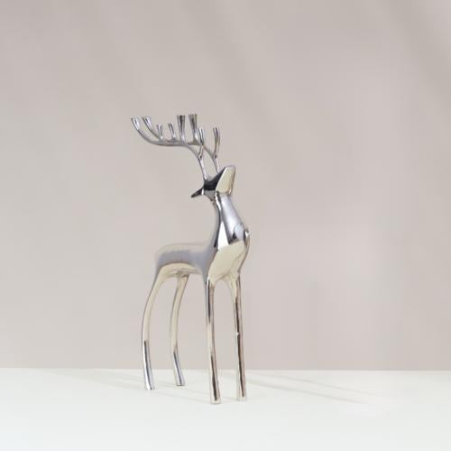 ديكور الغزال البري فضي صغير