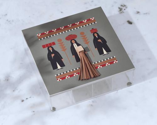 صندوق بغطاء حجم كبير