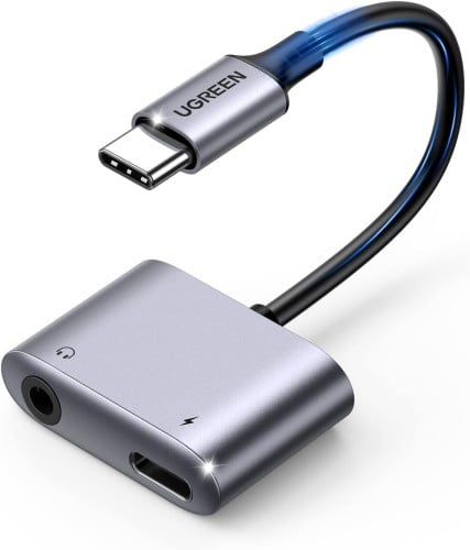 محول USB C إلى مقبس سماعة رأس 3.5 مم مع شاحن سريع...