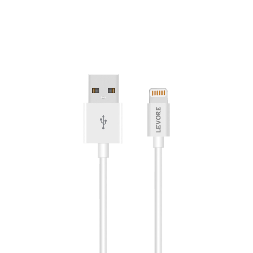 سلك شاحن ليفوري آيفون USB بطول 1.8 م بلاستيك - أبي...