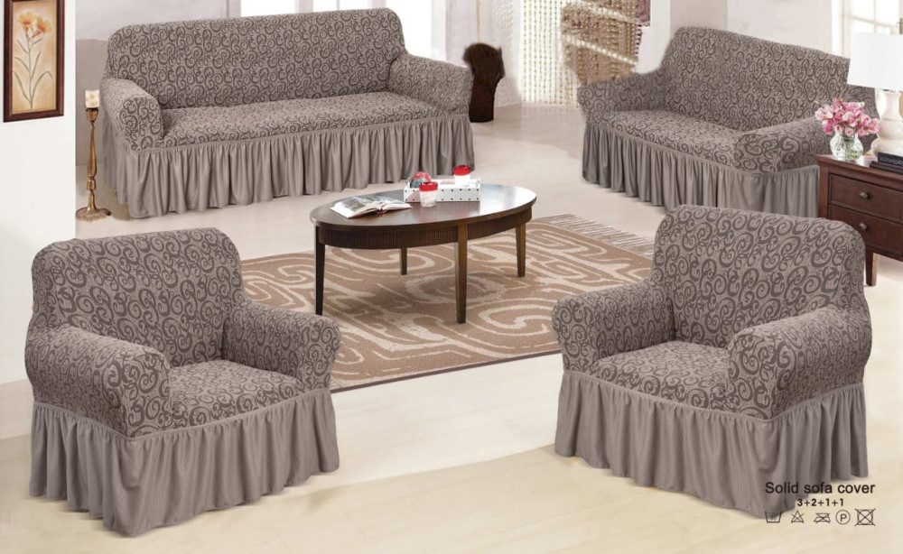 تلبيسة كنب 4 قطع حلزوني كيمخيك