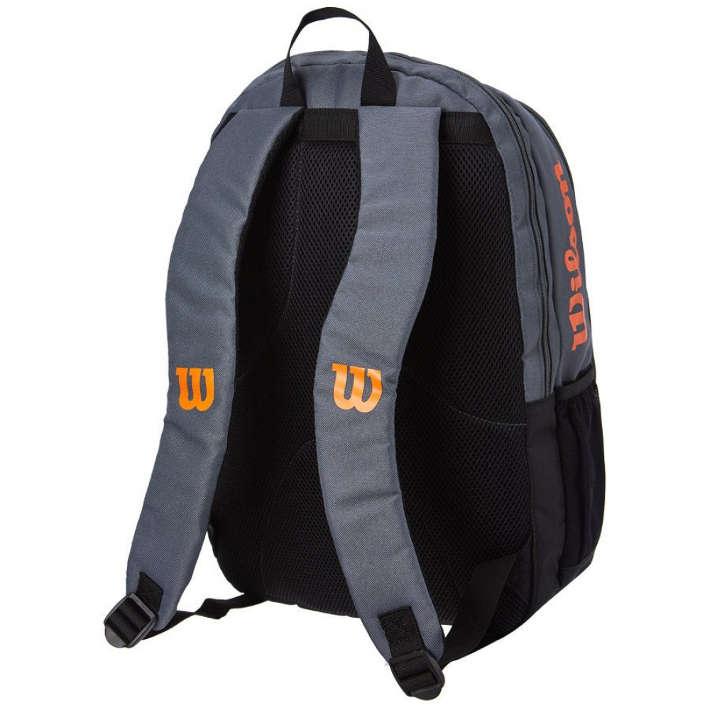 Wilson Team Backpack Gray Orange Tennis equipment and rackets